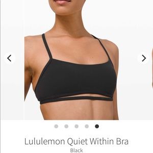 Lululemon Quiet Within Bra size 6 black EUC